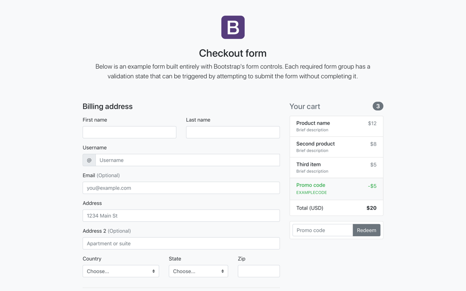 Examples bootstrap v4 v4 6 bootstrap 